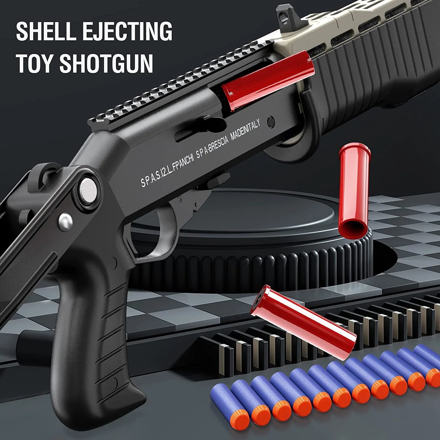 Single Shot Pump Foam Bullet Toy Shotgun SPAS-12